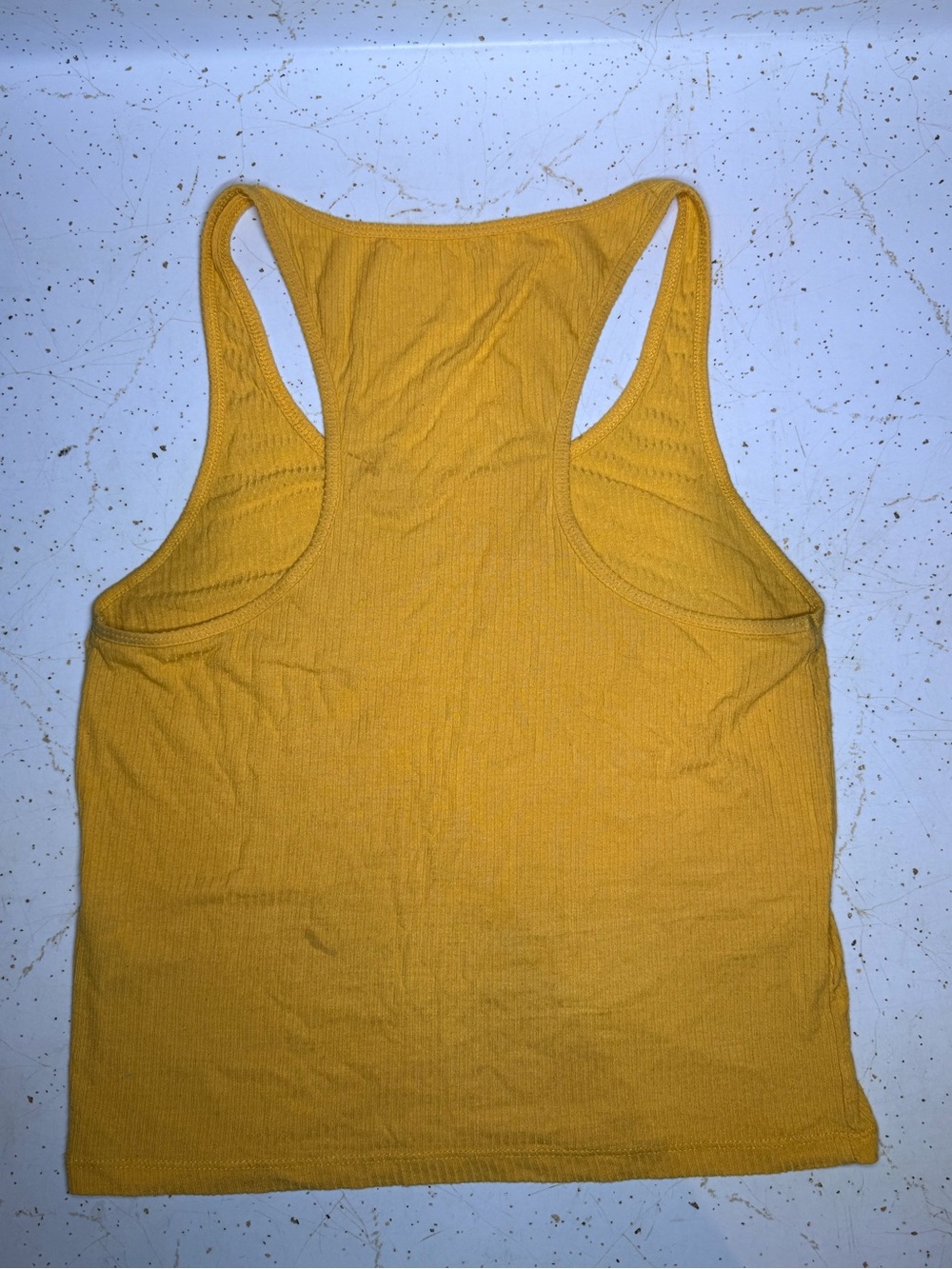 PacSun Ribbed Racerback Tank Top - Mustard Yellow - Picture 5 of 5